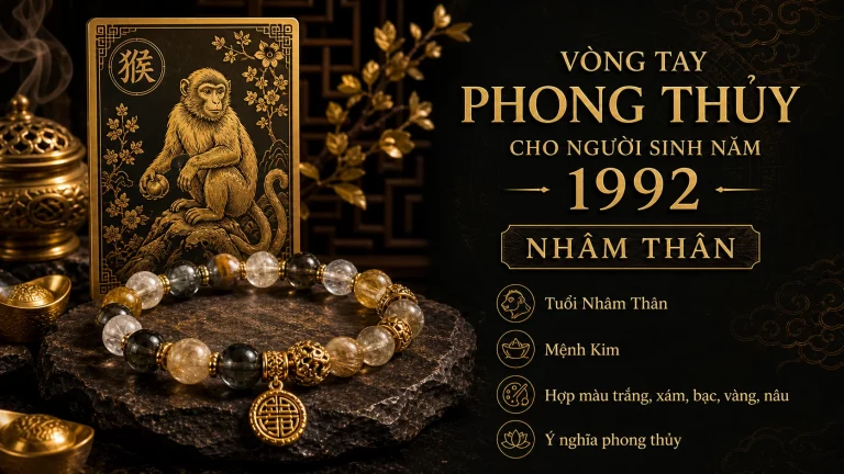 Vòng Tay Phong Thủy 1992: Đá Hợp Nhâm Thân