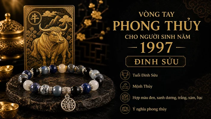 vòng tay phong thủy 1997 hợp tuổi Đinh Sửu mệnh Thủy