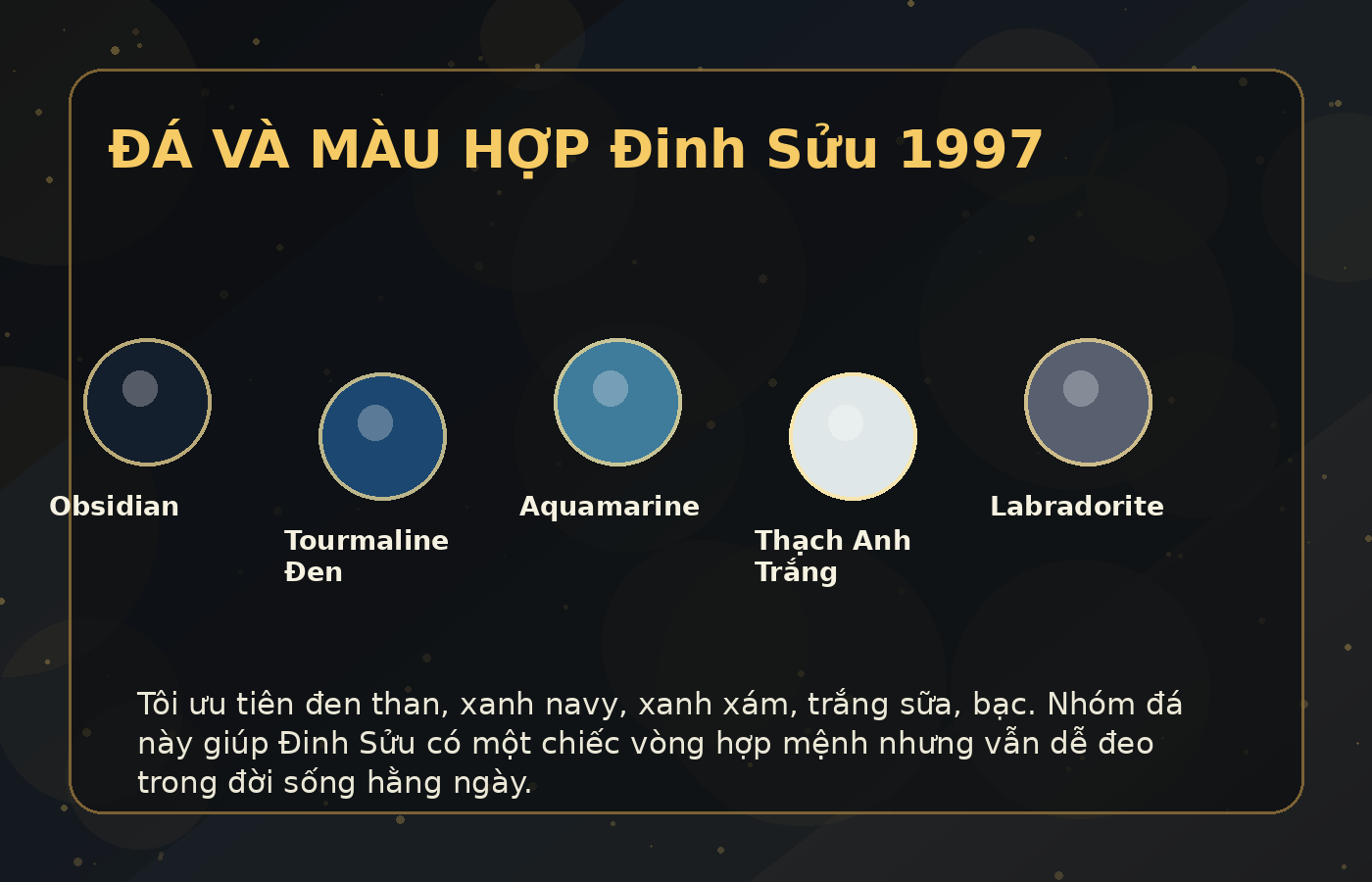 vòng tay phong thủy 1997 - màu đá hợp tuổi