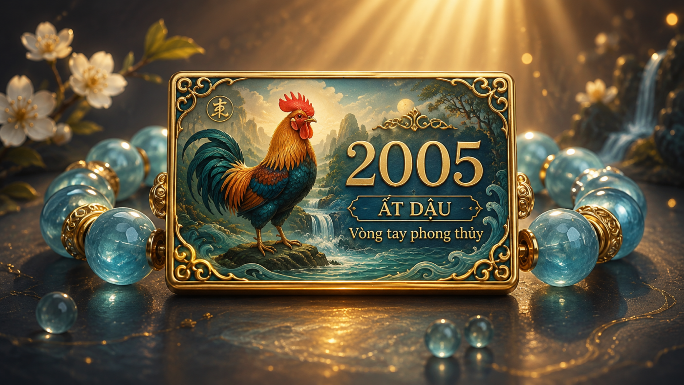 vòng tay phong thủy cho người sinh năm 2005 tuổi Ất Dậu mệnh Thủy