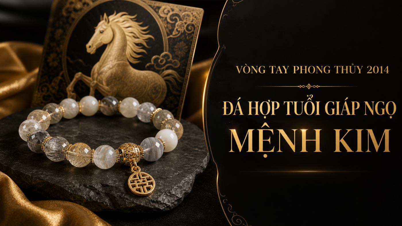 Vòng tay phong thủy 2014 đá hợp tuổi Giáp Ngọ mệnh Kim