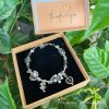 Vòng tay Thạch Anh Tóc Xanh mẫu charm hoa - ảnh sản phẩm 1